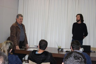 Lírio Dagort e Marcelo Duz expuseram melhora financeira municipal (Foto: Prefeitura de Xaxim)