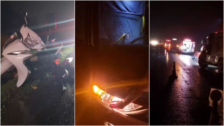 Acidente foi registrado na noite de ontem (13), no km 22 da rodovia