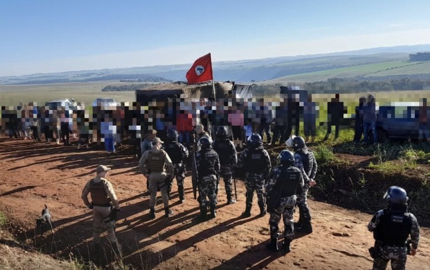 Manifestantes ocuparam uma área de cerca de 407 hectares, local que faz divisa com outra área ocupada pelo movimento
