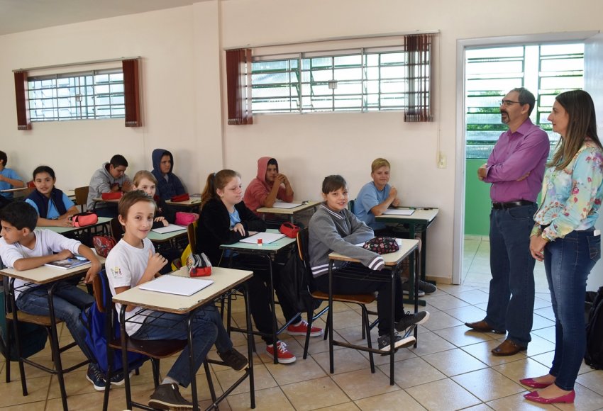 Aulas retornaram nesta quinta-feira (15) para 4.500 alunos em Xaxim (Crédito: Prefeitura de Xaxim)