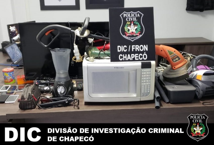 Objetos foram roubados no dia 30 de julho de 2018, no bairro Santa Terezinha, em Xaxim
