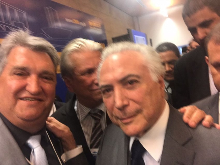 Prefeito Lírio Dagort e presidente Michel Temer