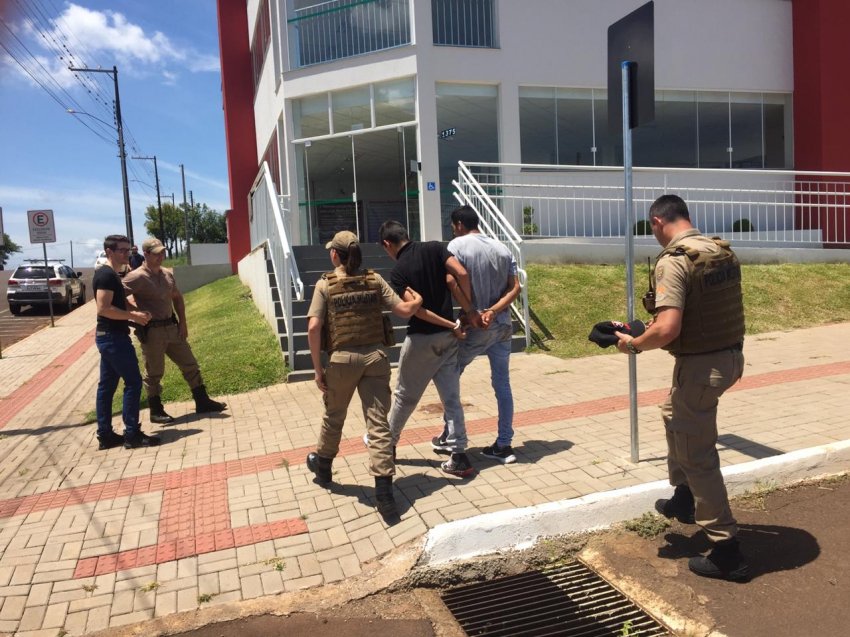 Homens foram presos e encaminhados à Delegacia de Polícia Civil de Xaxim