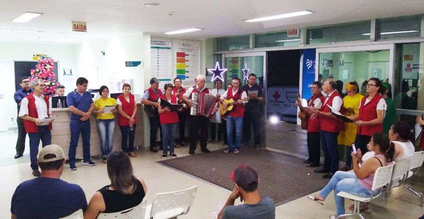Grupo de músicos se apresentou em Marema e também no Hospital Regional São Paulo (HRSP), em Xanxerê