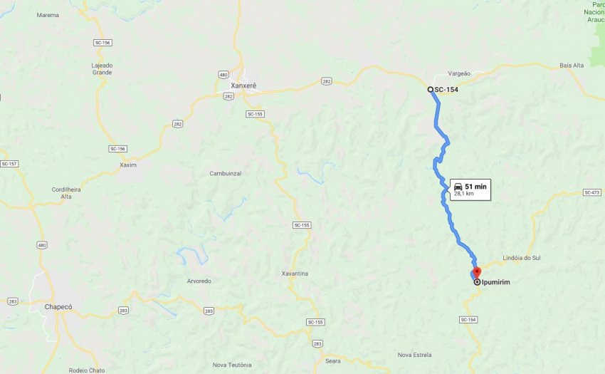 Deputado quer pavimentação asfáltica do trecho de 28 km entre Ipumirim e Vargeão