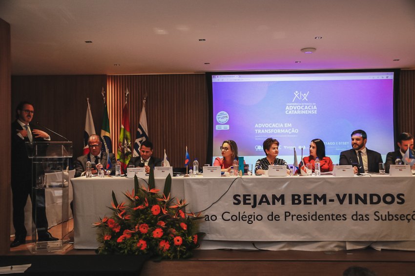 XIX Conferência Estadual da Advocacia foi lançada durante Colégio de Presidentes de Subseções da OAB/SC, que escolheu Balneário Camboriú como sede