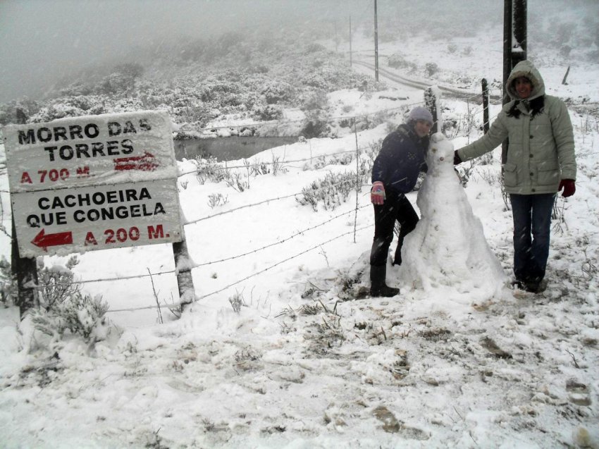 Neve poderá ser registrada nas cidades de Urubici e Urupema, na Serra Catarinense (Foto: Divulgação/LÊ)