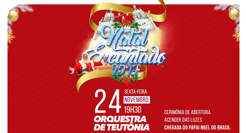 Acender de luzes do Natal Encantado de Xaxim será nesta sexta-feira (24), a partir das 19h30, na Praça Frei Bruno
