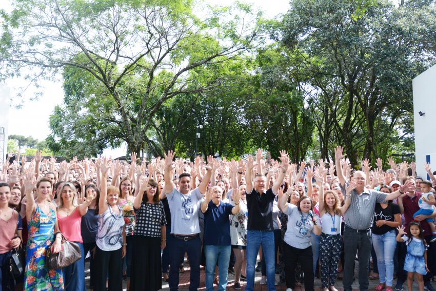 Técnicos, professores e estagiários se reuniram para comemorar as conquistas de 2018 da Unochapecó