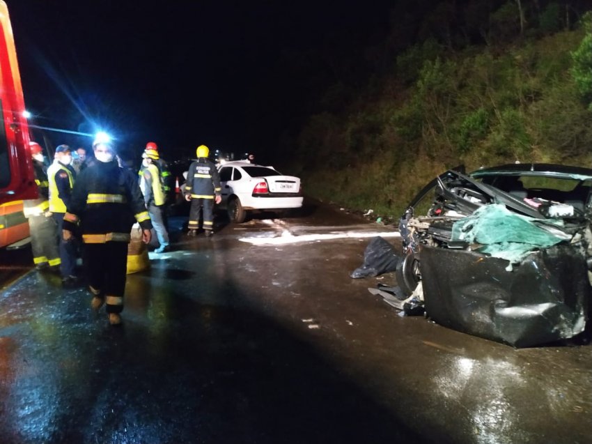 Acidente deixou quatro mortos na BR-282 em Ponte Serrada