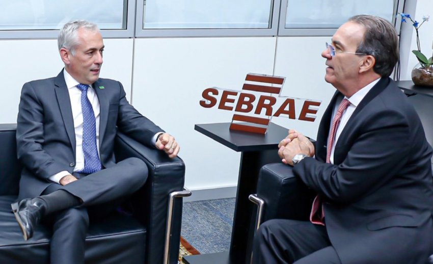 Kleinübing com o presidente nacional do Sebrae, Décio