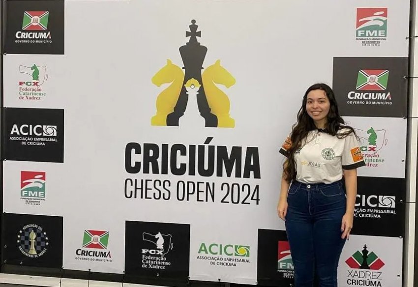 Maria Paula da Silva Cardoso faz bonito no Criciúma Chess Open e consolida seu bom desempenho no esporte